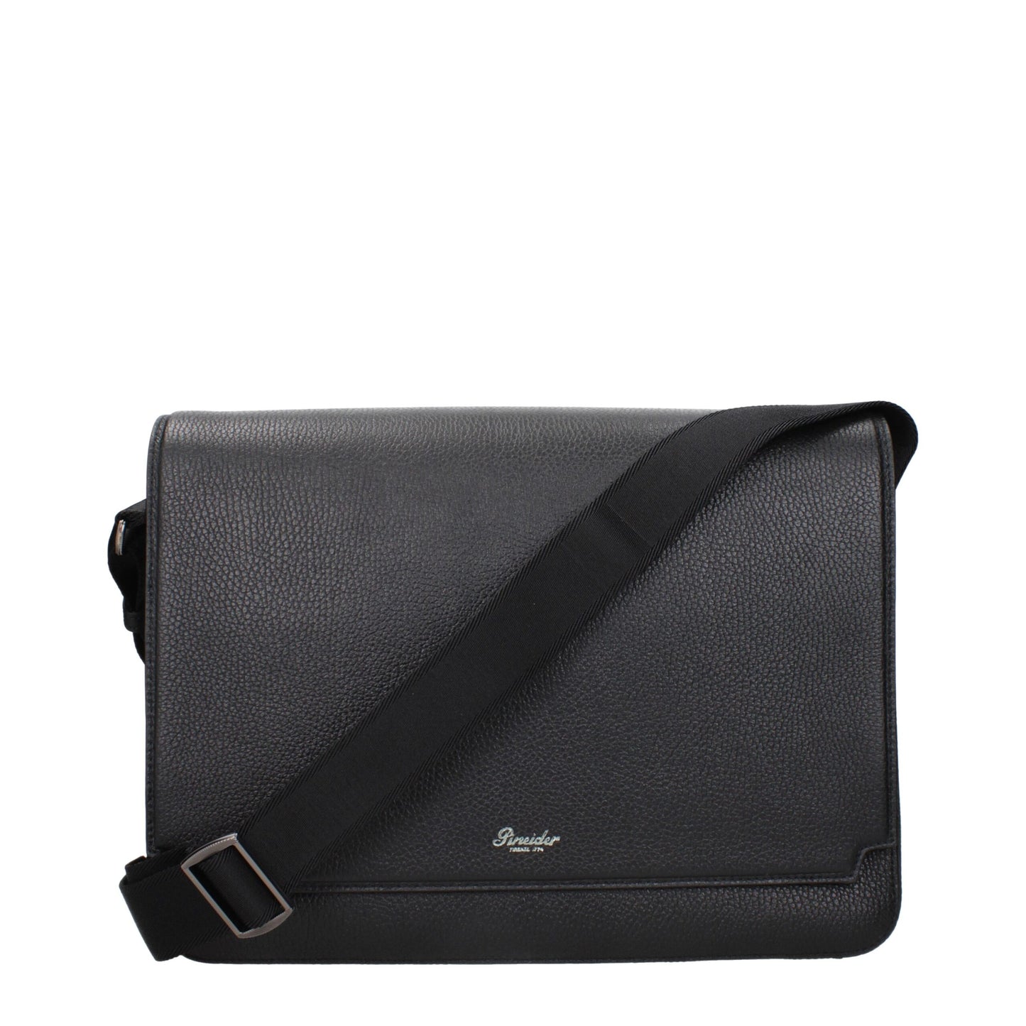 Pineider Black Leather Crossbody Bags