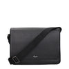 Pineider Black Leather Crossbody Bag