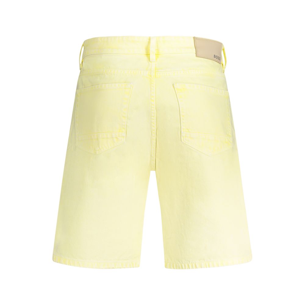 Hugo Boss Giallo Cotton Men Short