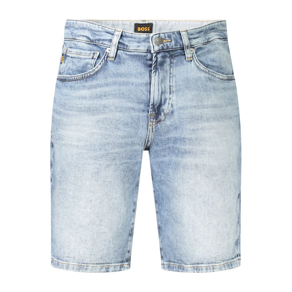 Pantaloni scurți din bumbac albaștri Hugo Boss