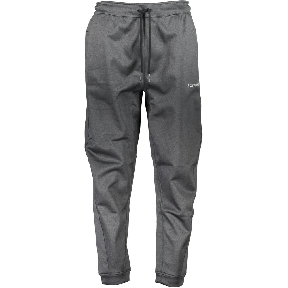 Pantaloni negri din poliester Calvin Klein