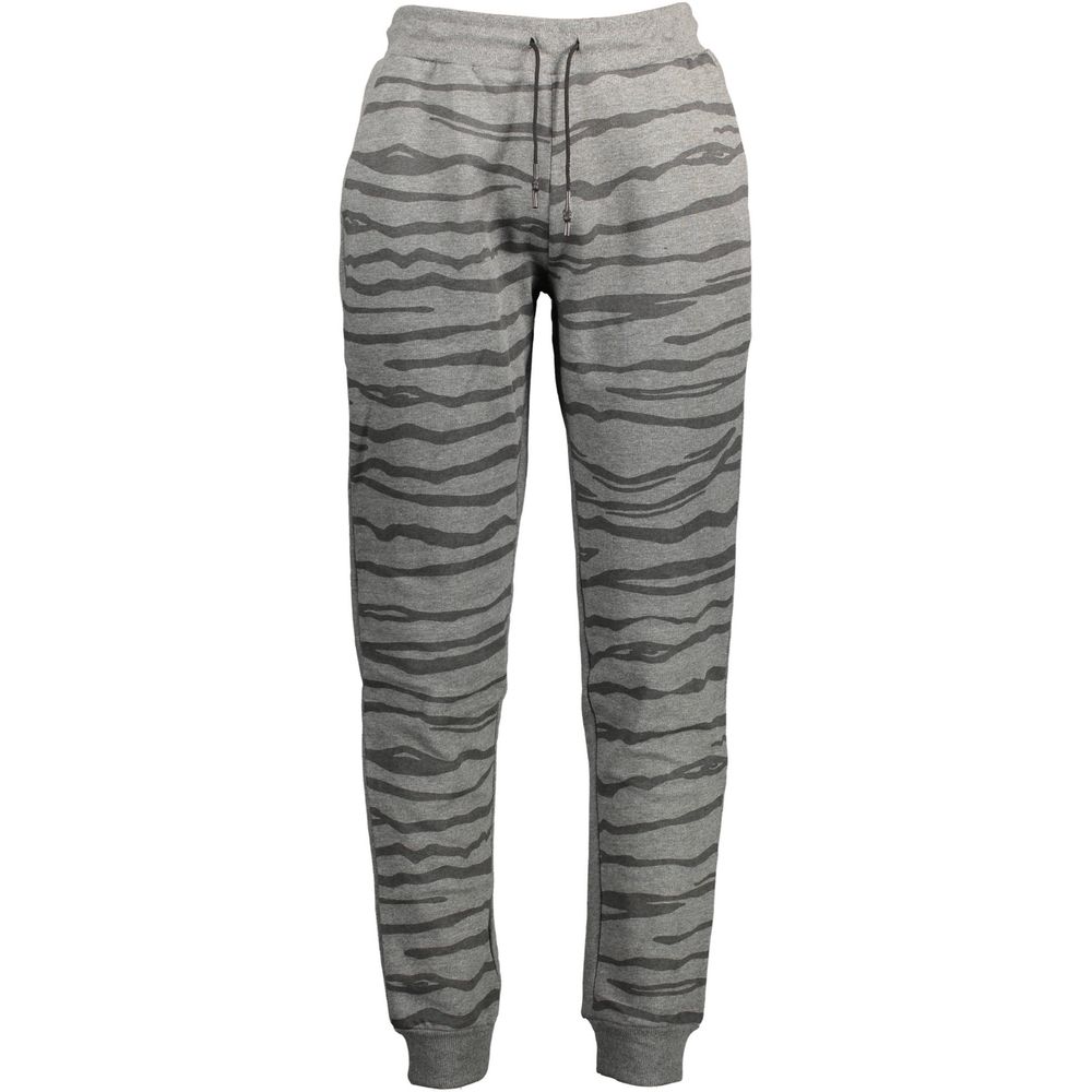 Pantaloni Cavalli Class gri din bumbac