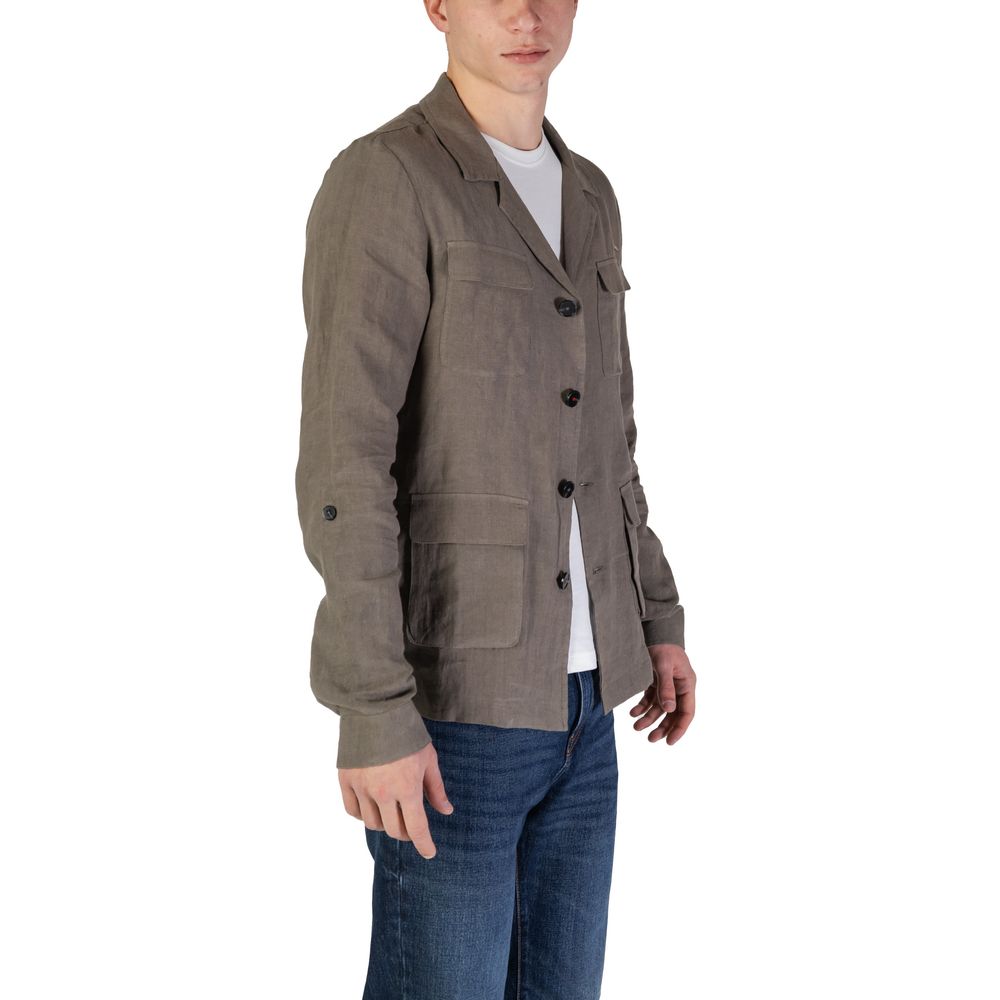 In My Hood Green Linen Blazer