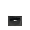 MM6 Black Calf Leather Bos Taurus Clutch Bag