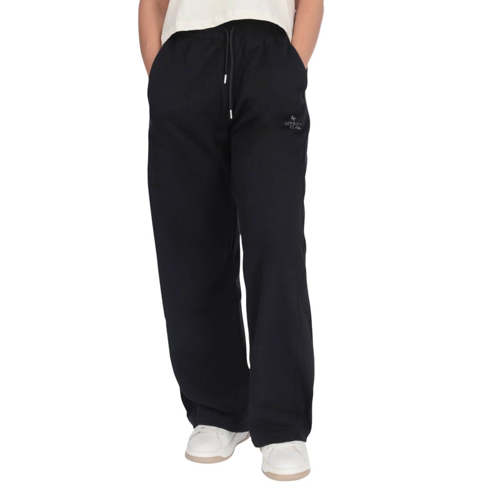 Pantaloni sport negri din bumbac County of Milan