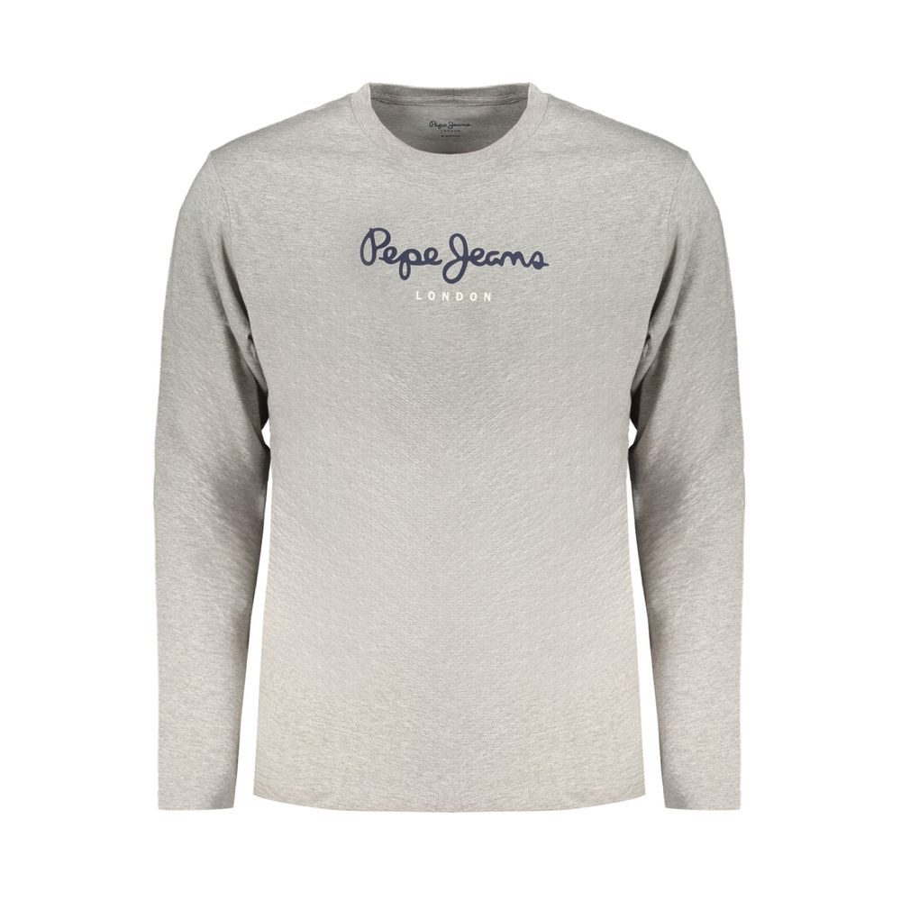 Tricou gri din bumbac Pepe Jeans