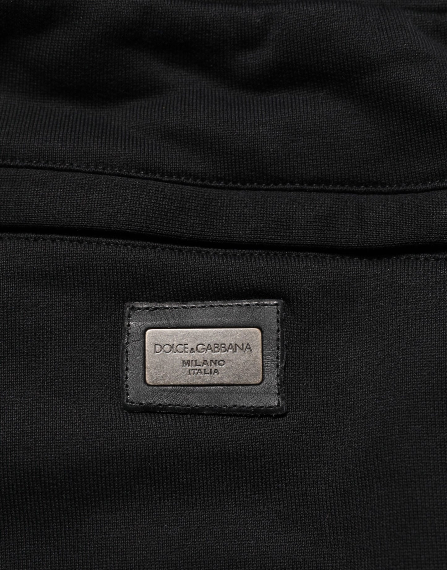 Pantaloni sport Dolce & Gabbana negri din bumbac