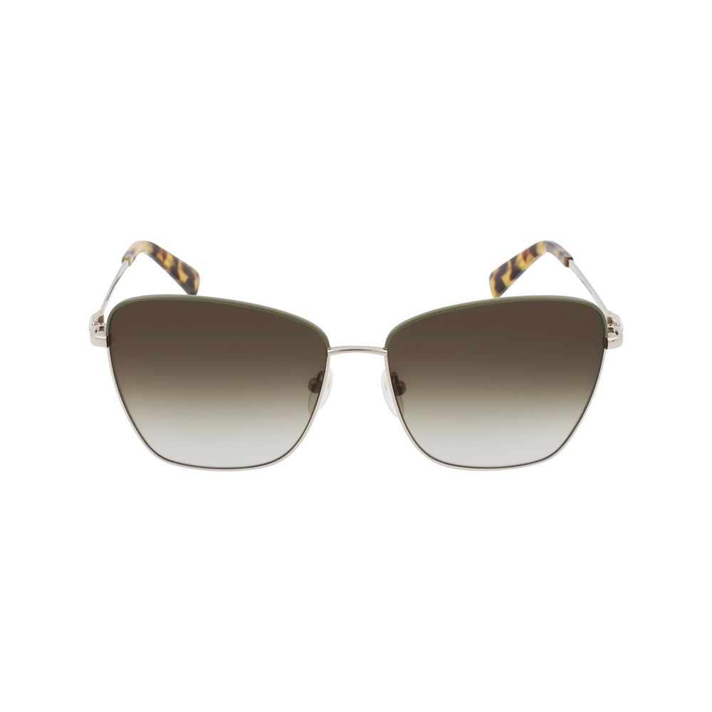 Ochelari de soare Longchamp din metal auriu