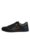 Dolce & Gabbana Black London Sacred Heart Men Sneakers Shoes