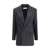 Max Mara Black Fleece Wool Blazer