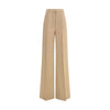 Max Mara Beige Fleece Wool Casual Pants