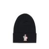 Moncler Grenoble Black Fleece Wool Beanie