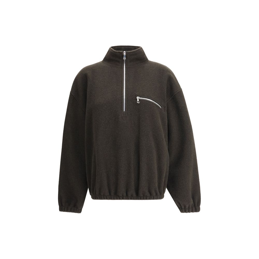 RIER Green Fleece Wool Sweatshirt