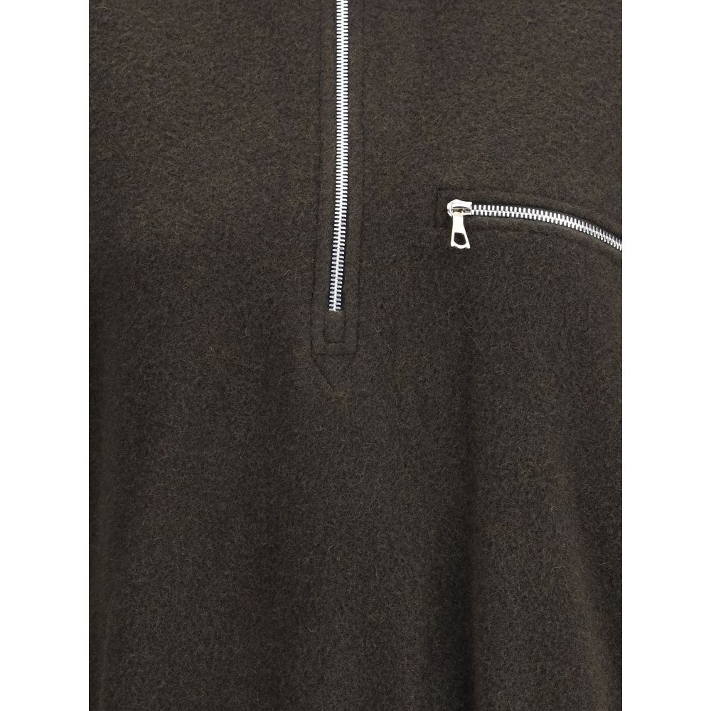 RIER Green Fleece Wool Sweatshirt