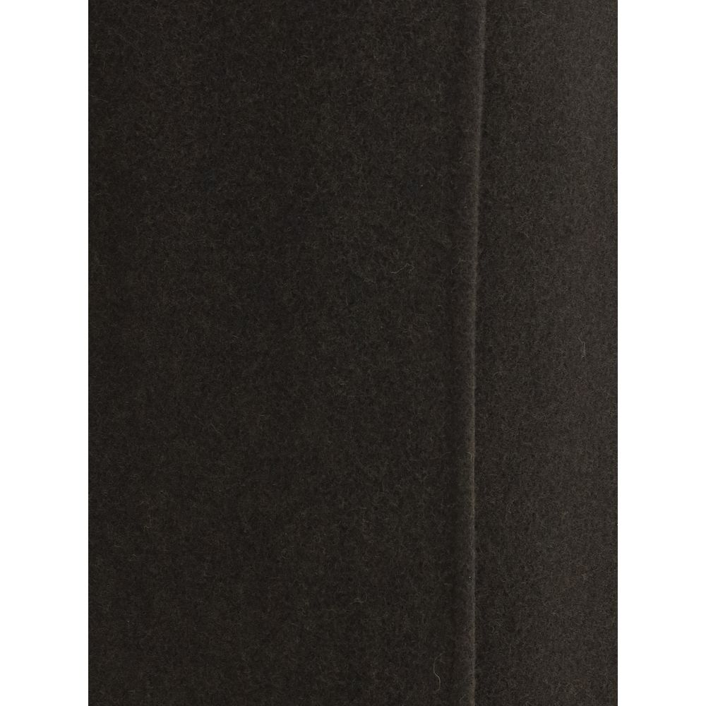 RIER Green Fleece Wool Midi Skirt