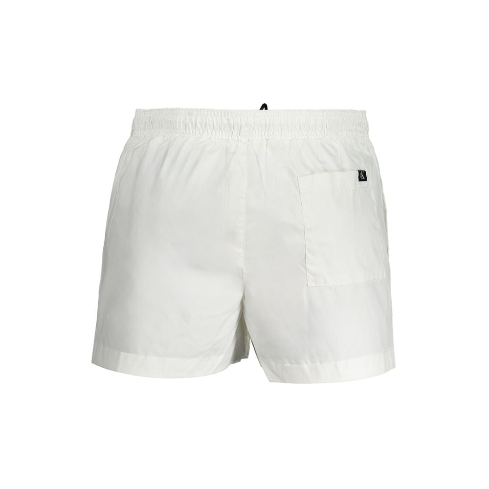 Calvin Klein White Polyester Men's Swim Boxer
