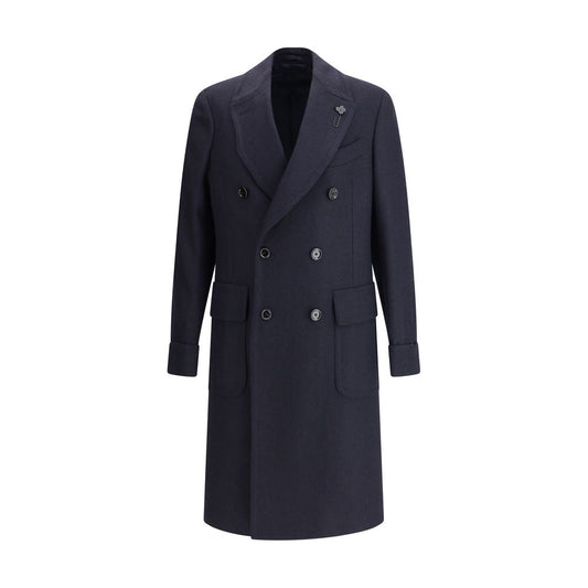 Lardini Blue Wool Coat