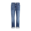 7FOR Blue Cotton Relaxed Fit Jeans