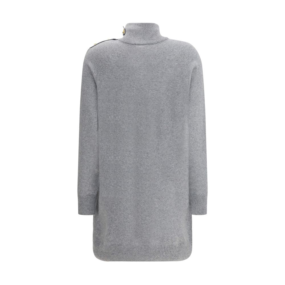 Rochie scurtă de cașmir Balmain cu pulover