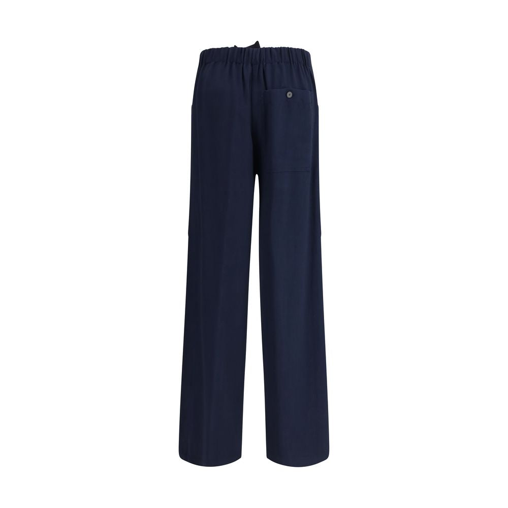 Forte_Forte Blue Cotton Casual Pants