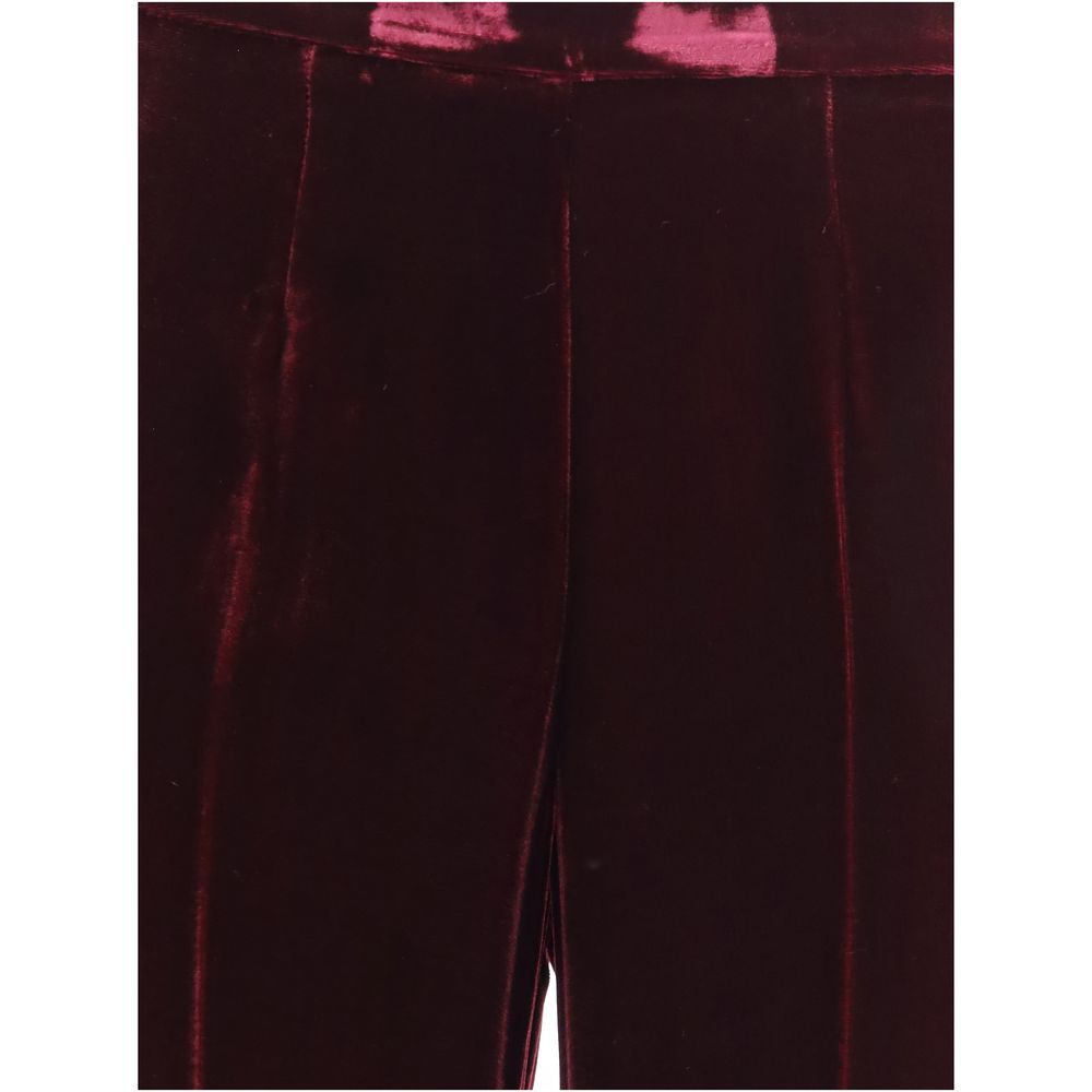 Forte_Forte Bordeaux Viscose Flared Pants