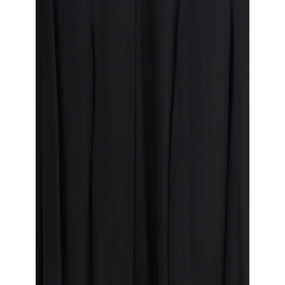 Chloé Black Silk Long Skirt
