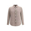 ZEGNA Brown Cashmere Dress Shirt