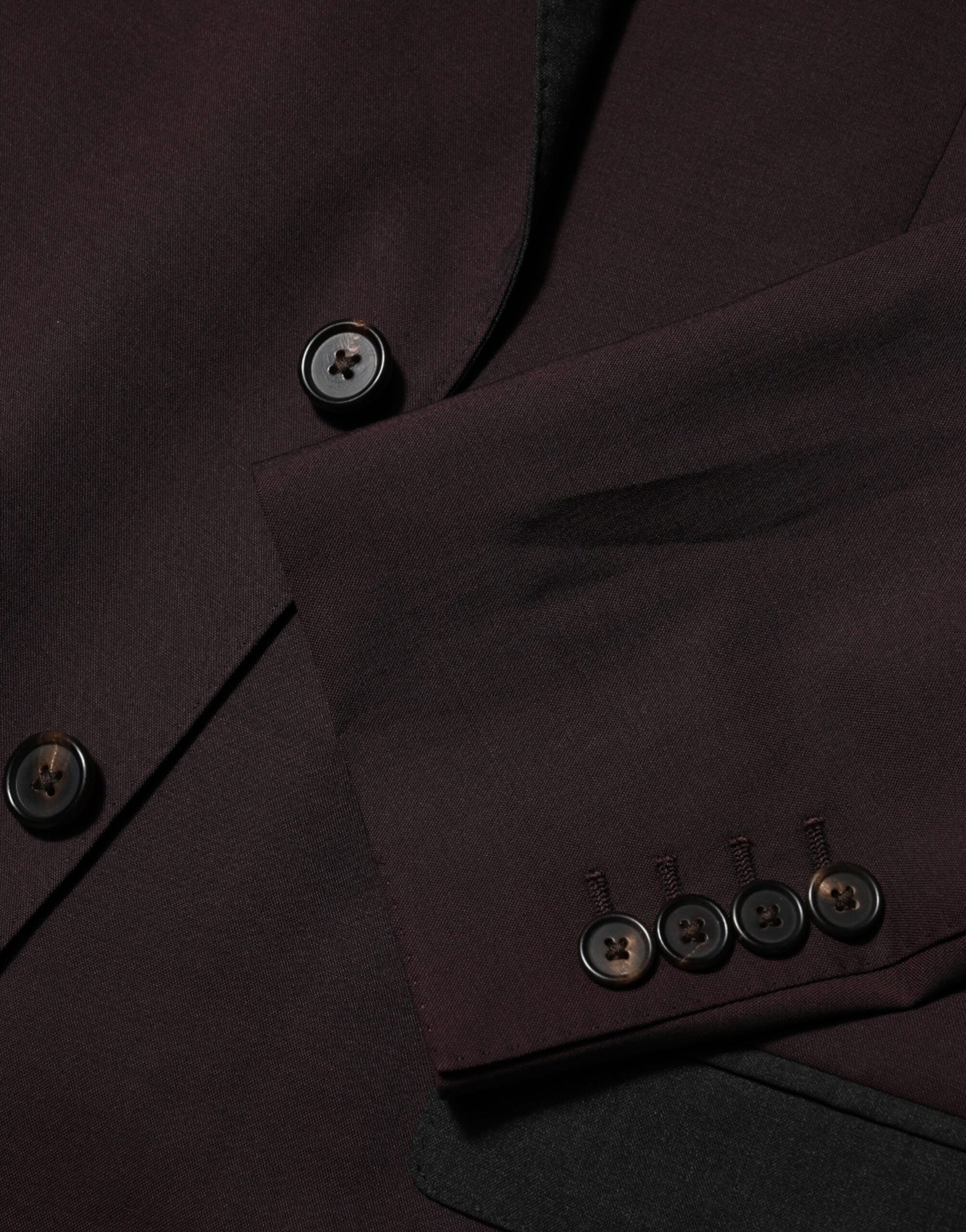 Dolce & Gabbana Maroon Wool 2 Buttons Suit Jacket Blazer