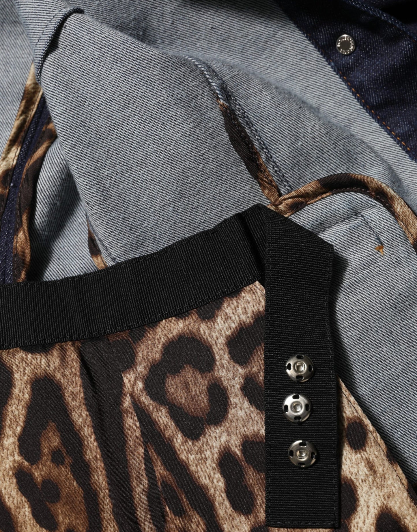 Dolce & Gabbana Dark Blue Cotton Collared Denim Coat Jacket