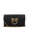 PINKO Black Leather Clutch Bag