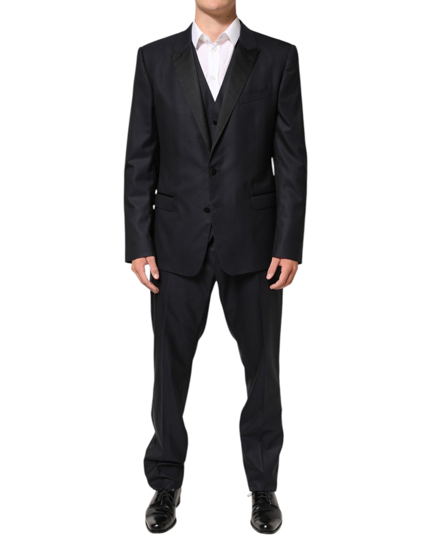 Dolce & Gabbana Black MARTINI 2 Buttons Suit 3 Piece Suit