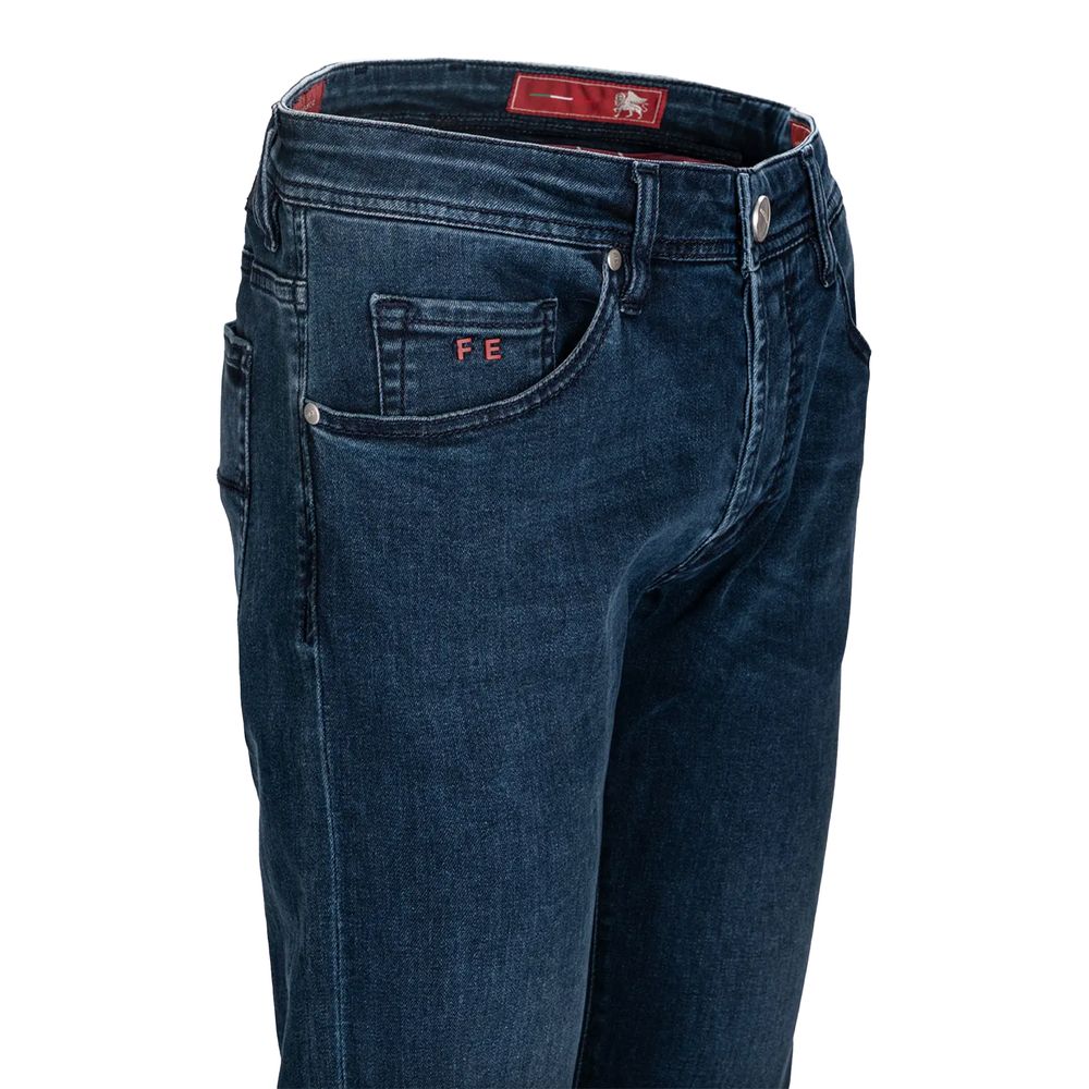 Tramarossa Blue Cotton Jeans Denim