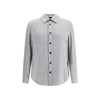 ZEGNA Gray Cashmere Dress Shirt