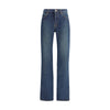 Saint Laurent Blue Cotton Straight-Leg Jeans