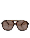 Dolce & Gabbana Dark Brown Tortoise Shell Pilot Frame Sunglasses