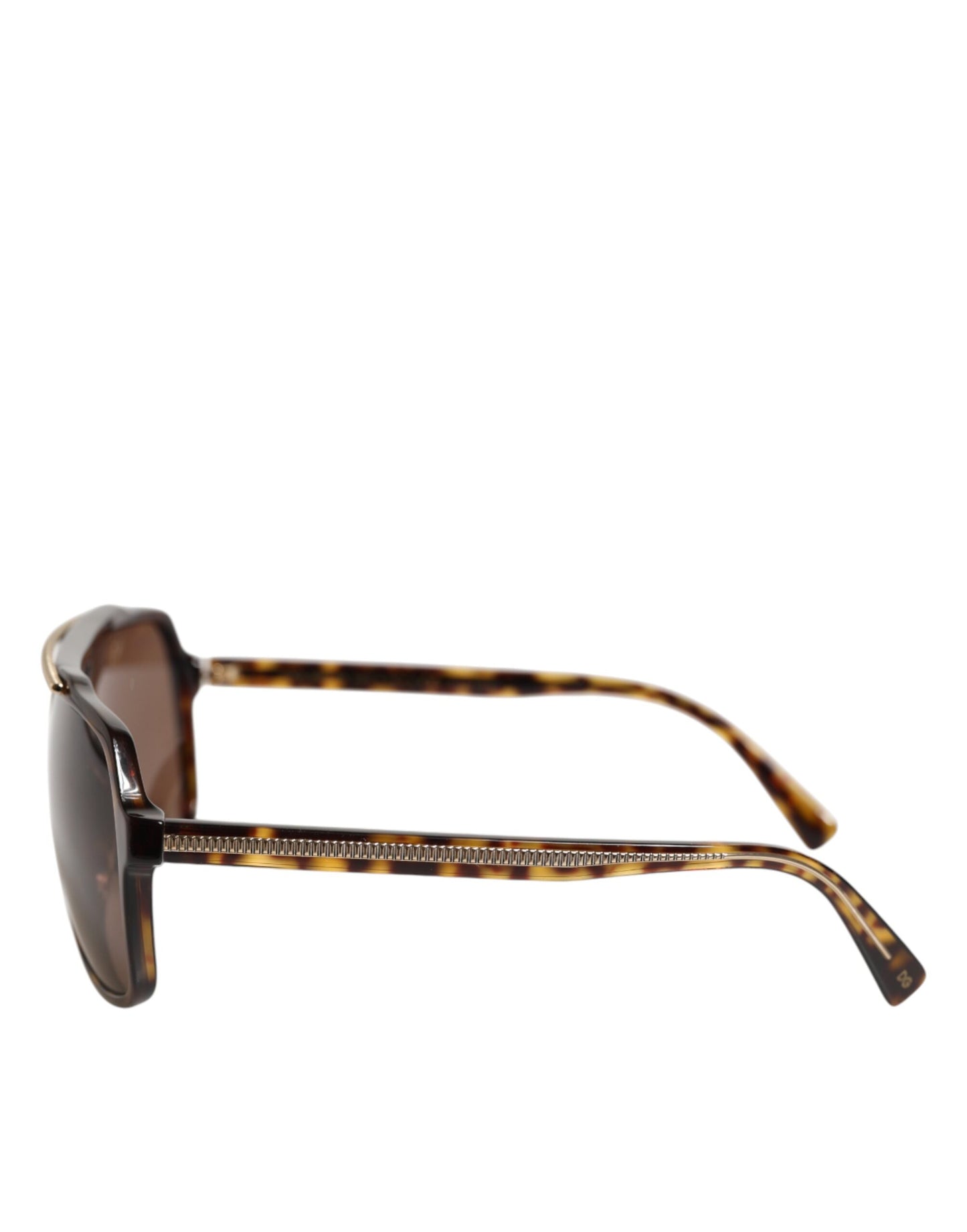 Ochelari de soare Dolce & Gabbana maro închis cu ramă tip carapace de broască țestoasă