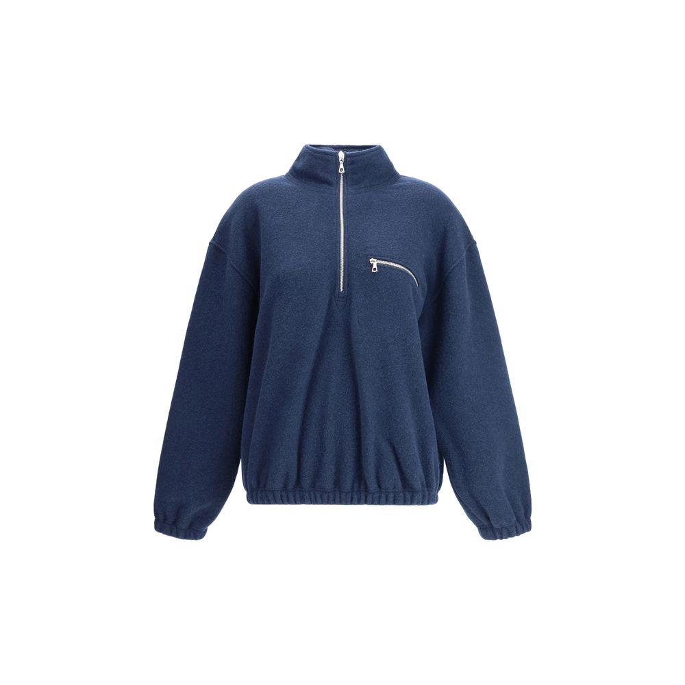 RIER Blue Fleece Wool Sweatshirt