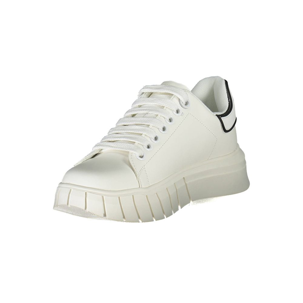 Gaelle Paris White Polyester Sneaker