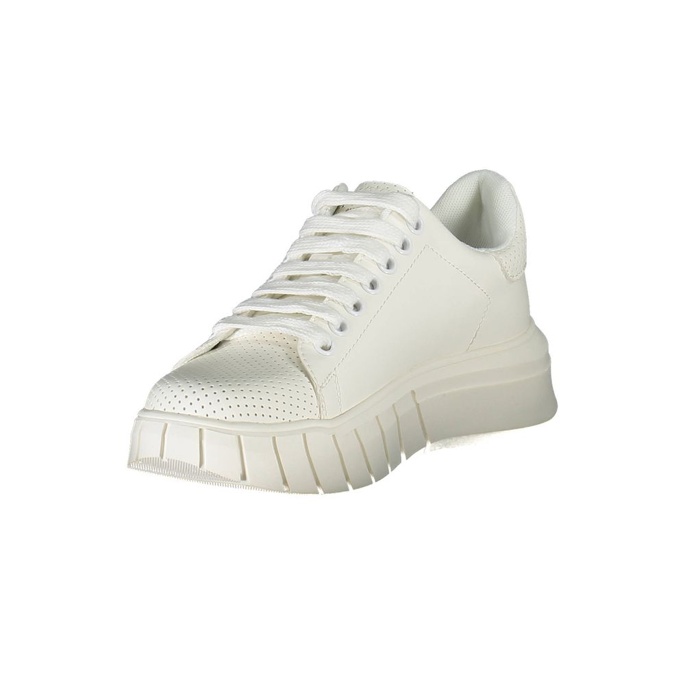 Gaelle Paris White Polyester Sneaker
