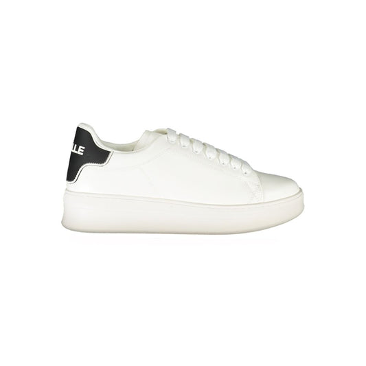 Gaelle Paris White Polyethylene Sneaker