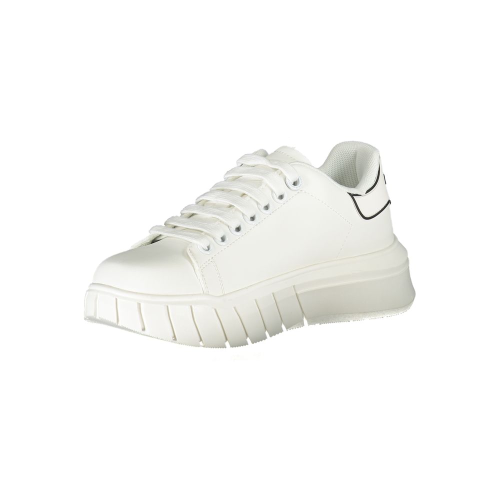 Gaelle Paris White Polyester Sneaker