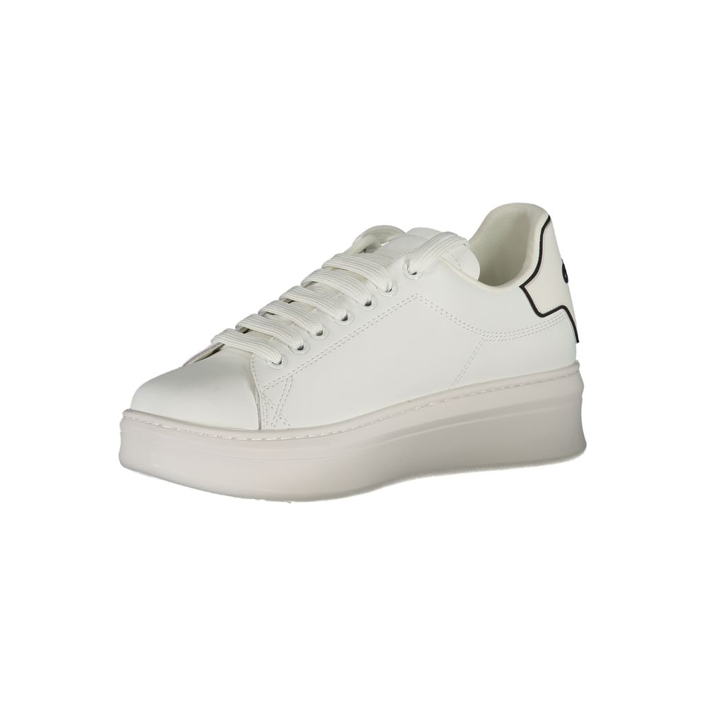 Gaelle Paris White Polyethylene Sneaker