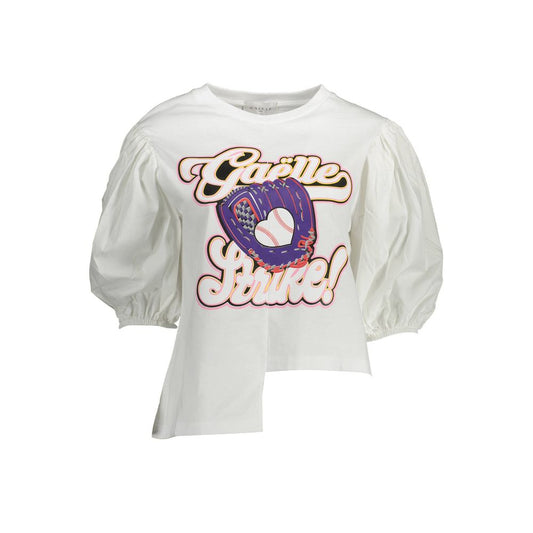 Gaelle Paris White Cotton T-Shirt
