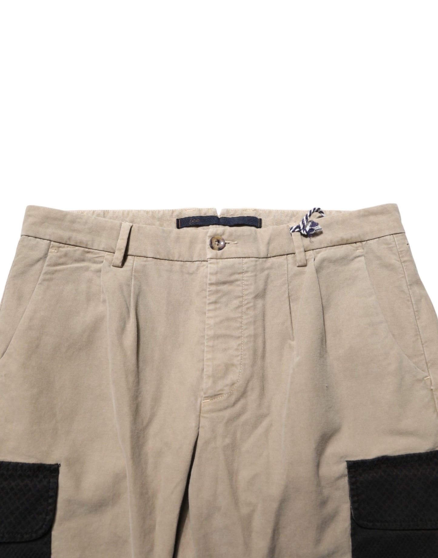 AT.P.CO Beige Mid Waist Skinny Men Cargo Chino Trouser Pants