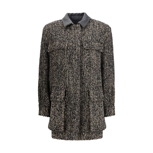 Max Mara Brown Fleece Wool Coat
