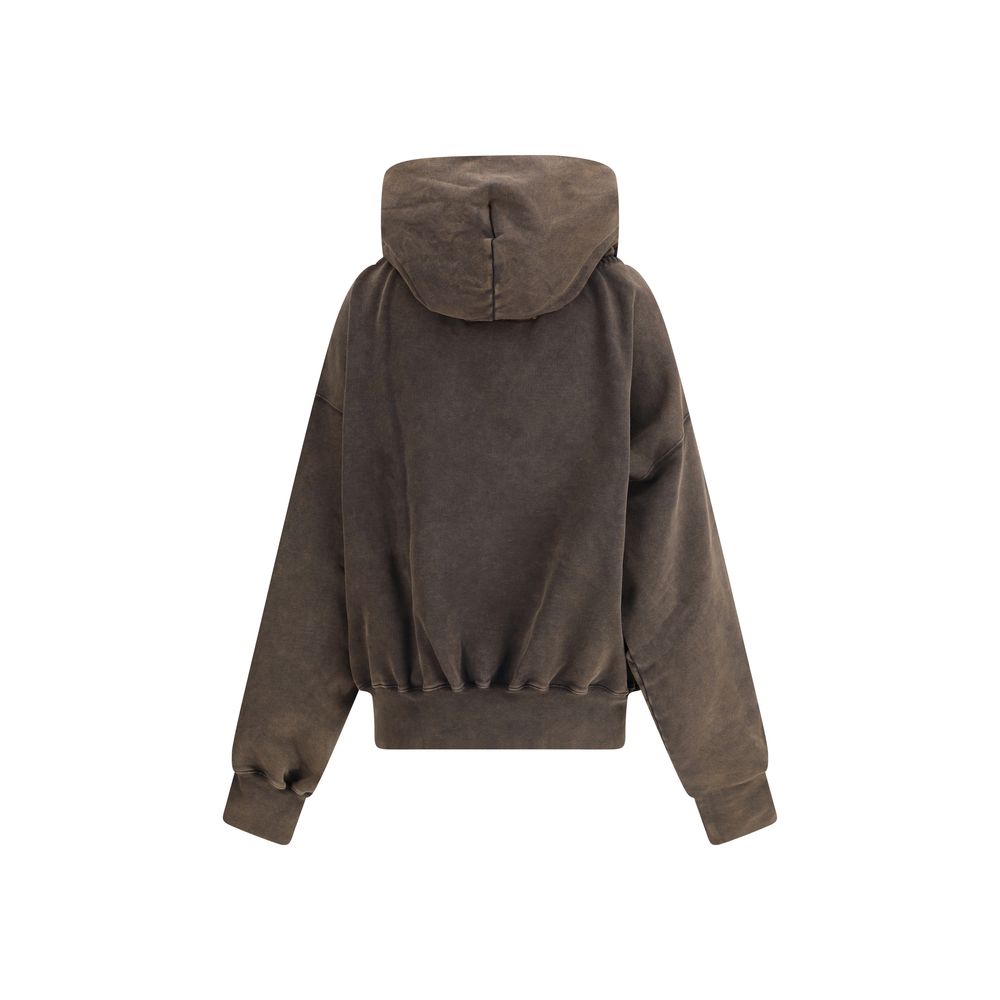 ALAINPAUL Gathered Neckline Hoodie
