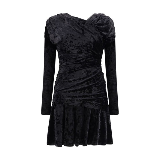 Ganni Black Recycled Polyester Cocktail Dress