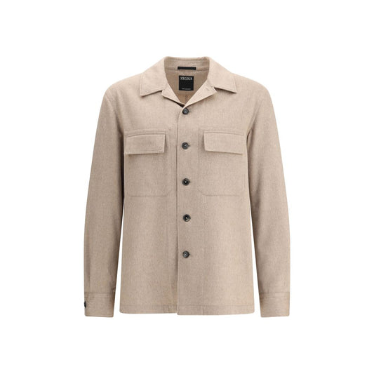 ZEGNA Beige Cotton Coat