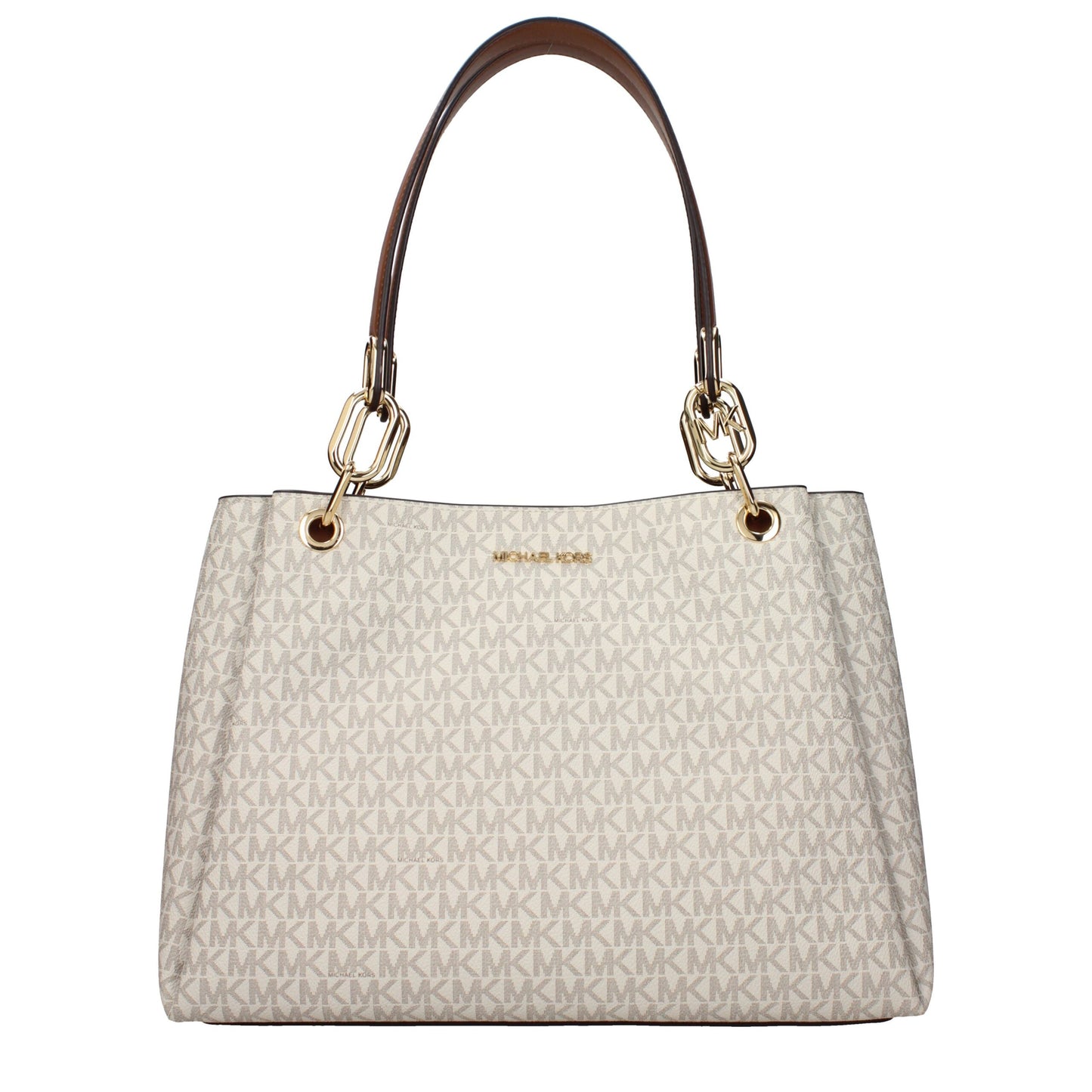 Genți de umăr din material textil bej Michael Kors