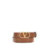 Valentino Garavani Beige Calf Leather Bos Taurus Regular Belt